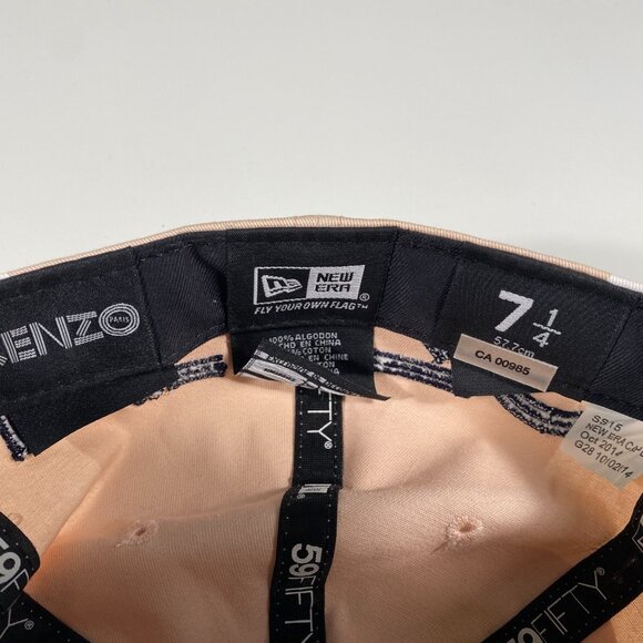 KENZO x New Era SS15 Polka Dot Fitted Hat Peach / White mens size 7 1/4 - Picture 6 of 8